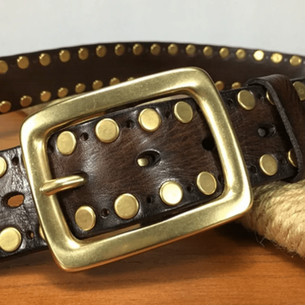 Cowboybälte i Nitat Läder