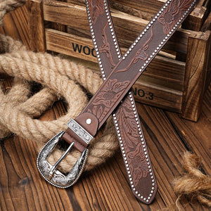 Cowboybälte med Silver­spänne