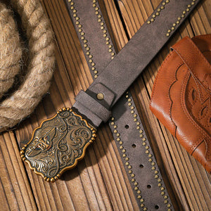 Cowboybälte med vintage spänne