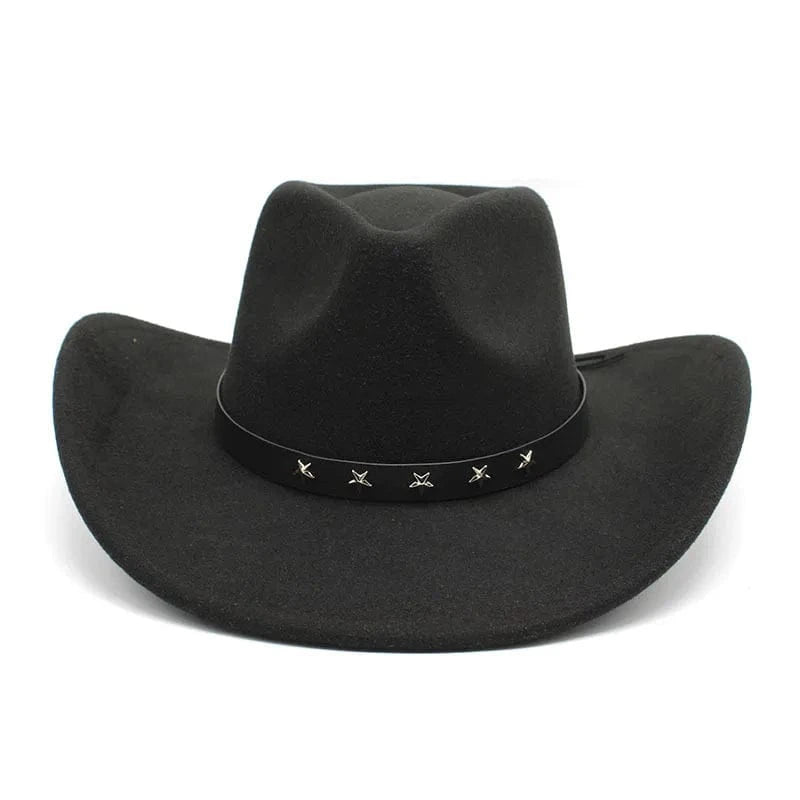 Cowboyhatt i filt med stjärnband