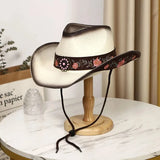Cowboyhatt kvinna Vit / Ungefär 58cm