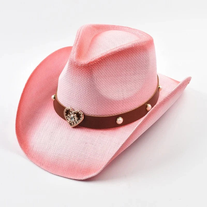 Cowboyhatt med Hjärtdekor