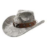 Cowboyhatt med Oxhuvud Vit / Kan justeras