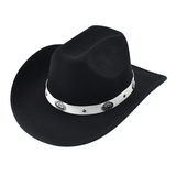 Cowboyhatt med Silverprydnad Svart / Kan justeras