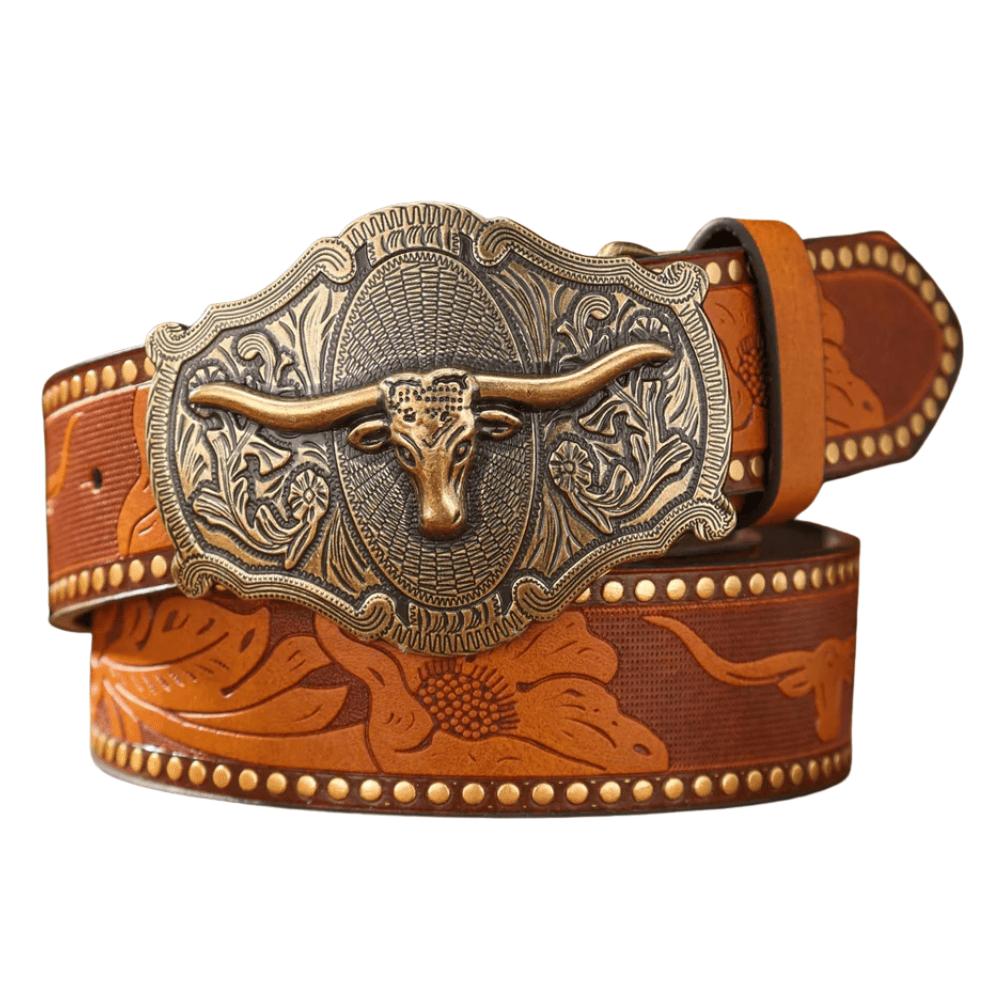Cowboyläderbälte Nötkreatur Kamel / 120cm