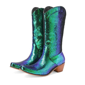 Cowboyboots med Paljetter för Dam