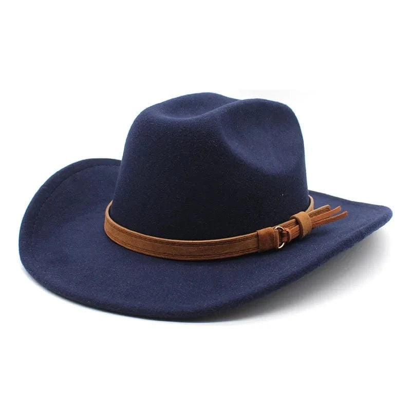 Filt cowboyhatt Marinblå / 56-58cm