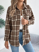 Flanell skjorta dam Brun / S