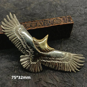 Flygande örn concho Silver och guld / 32x75mm