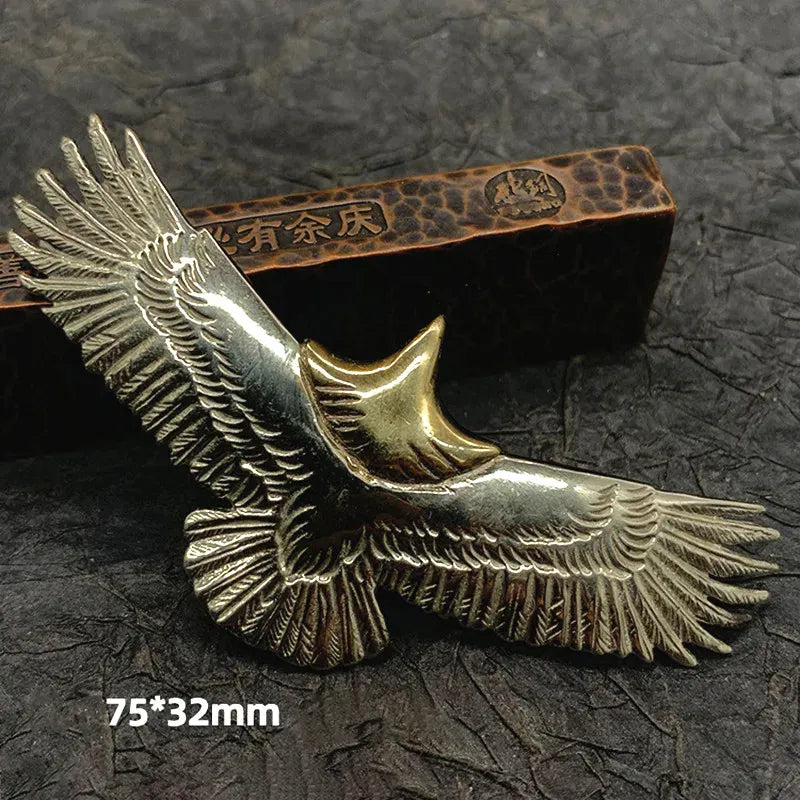 Flygande örn concho Silver och guld / 32x75mm