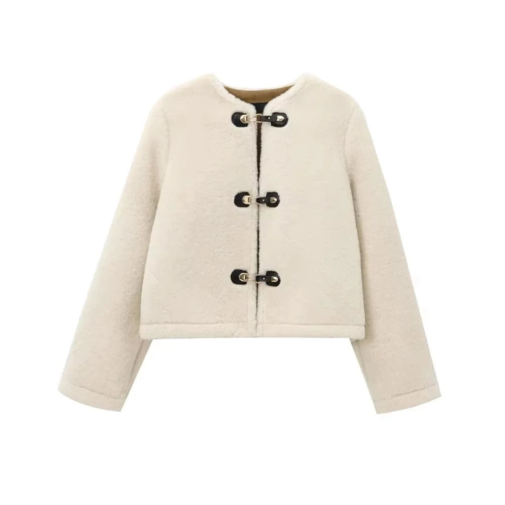 Fuskpäls jacka dam beige Beige / XS