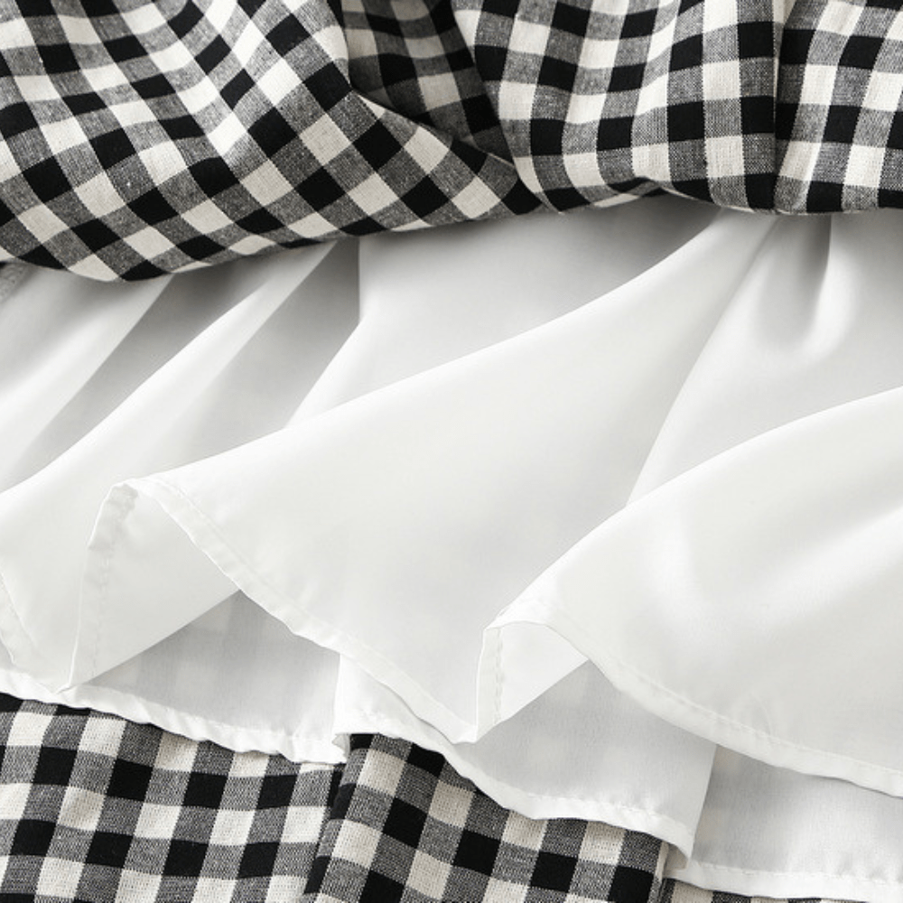Gingham kjol