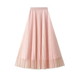 Glittrig plisserad kjol Rosa / One Size