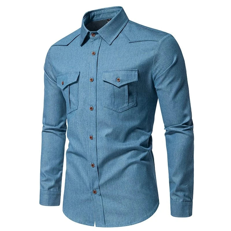 Jeans skjorta western