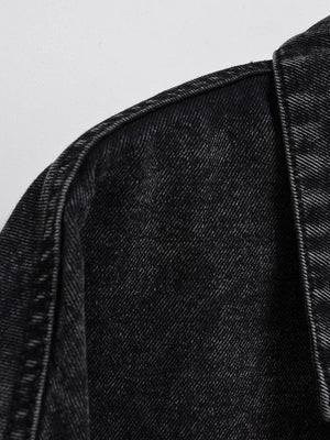 Jeansjacka med fransar dam