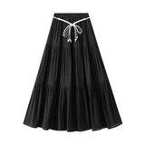 Kjol i linne Svart / One Size