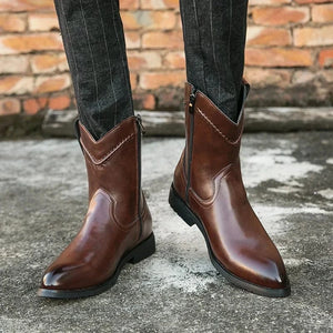Låga cowboy boots herr
