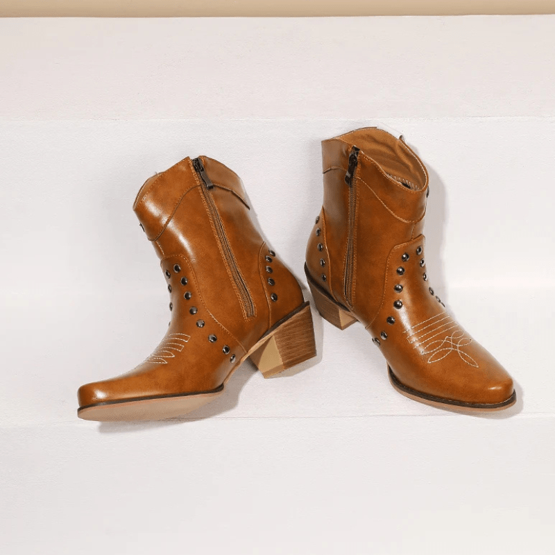 Låga Cowboyboots med Fransar och Stjärnor