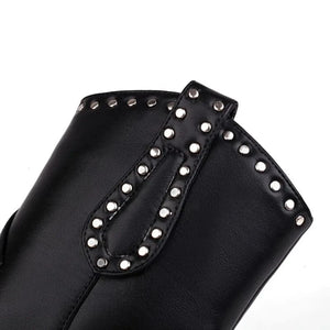 Låga Cowboyboots med Nitar för Dam