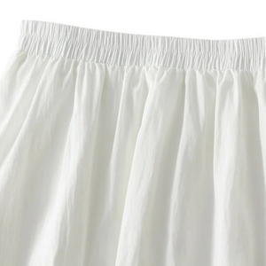 Långkjol med spetsvolang