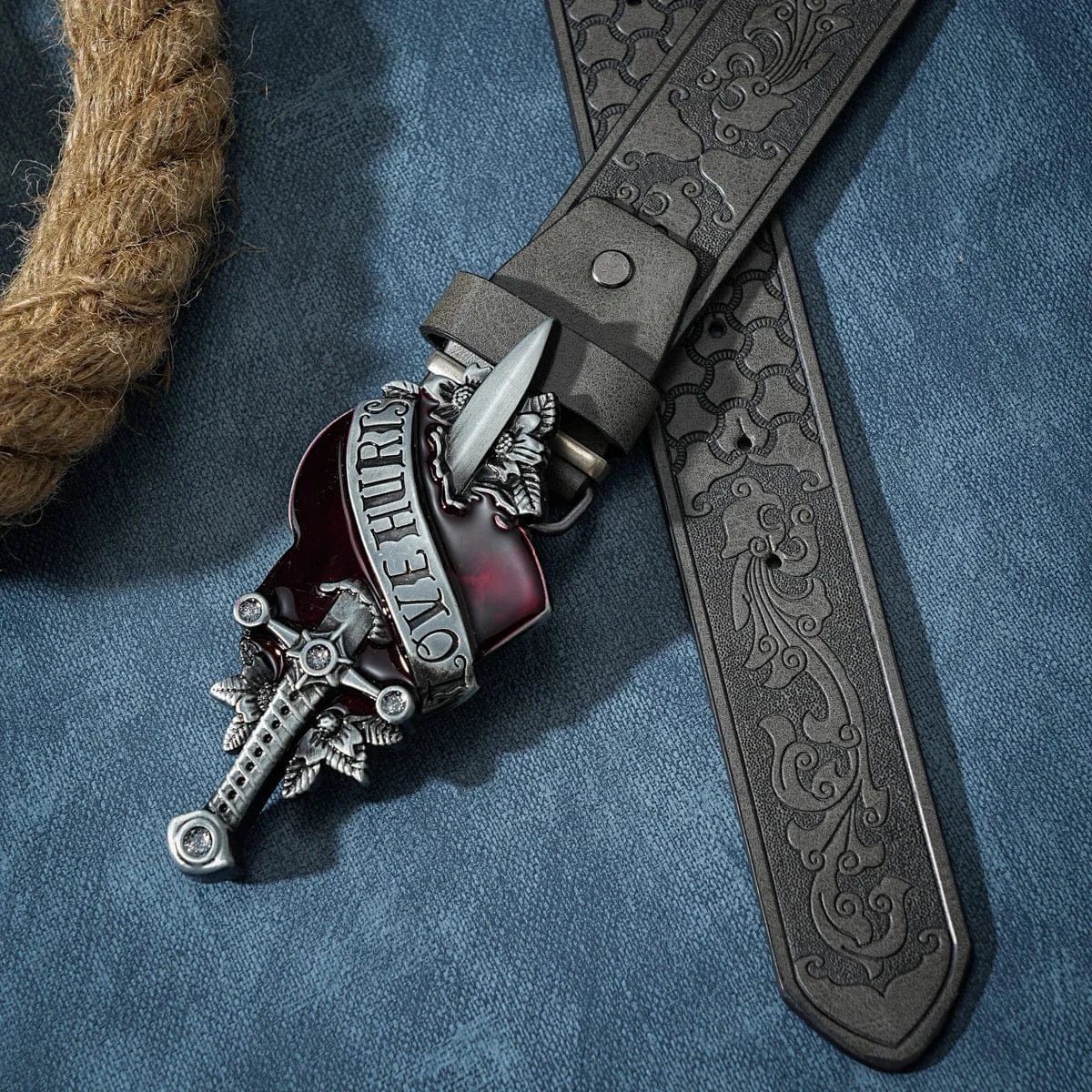 Love Hurts Westernbälte i Läder