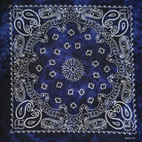 Marinblå Tie-Dye Paisley Bandana Marinblå