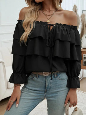 Off shoulder blus