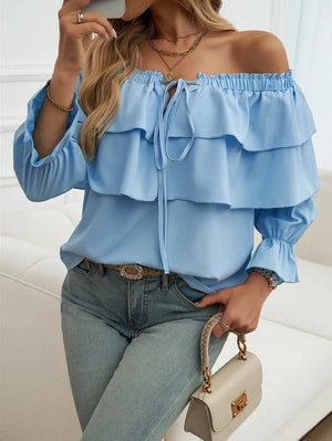 Off shoulder blus