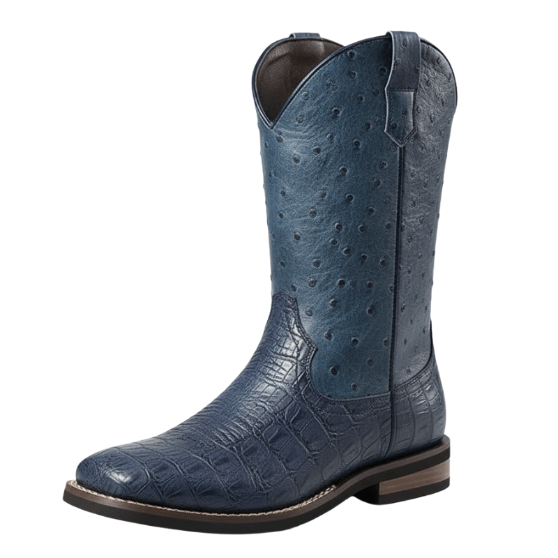 Ostrich cowboy boots Blå / 39
