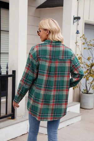 Oversize rutig skjorta dam