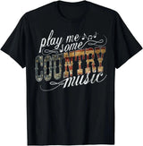 "Play Me Some Country Music" T-shirt Svart / S
