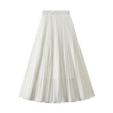 Plisserad midikjol Vit / One Size