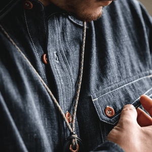 Retro denimskjorta för män