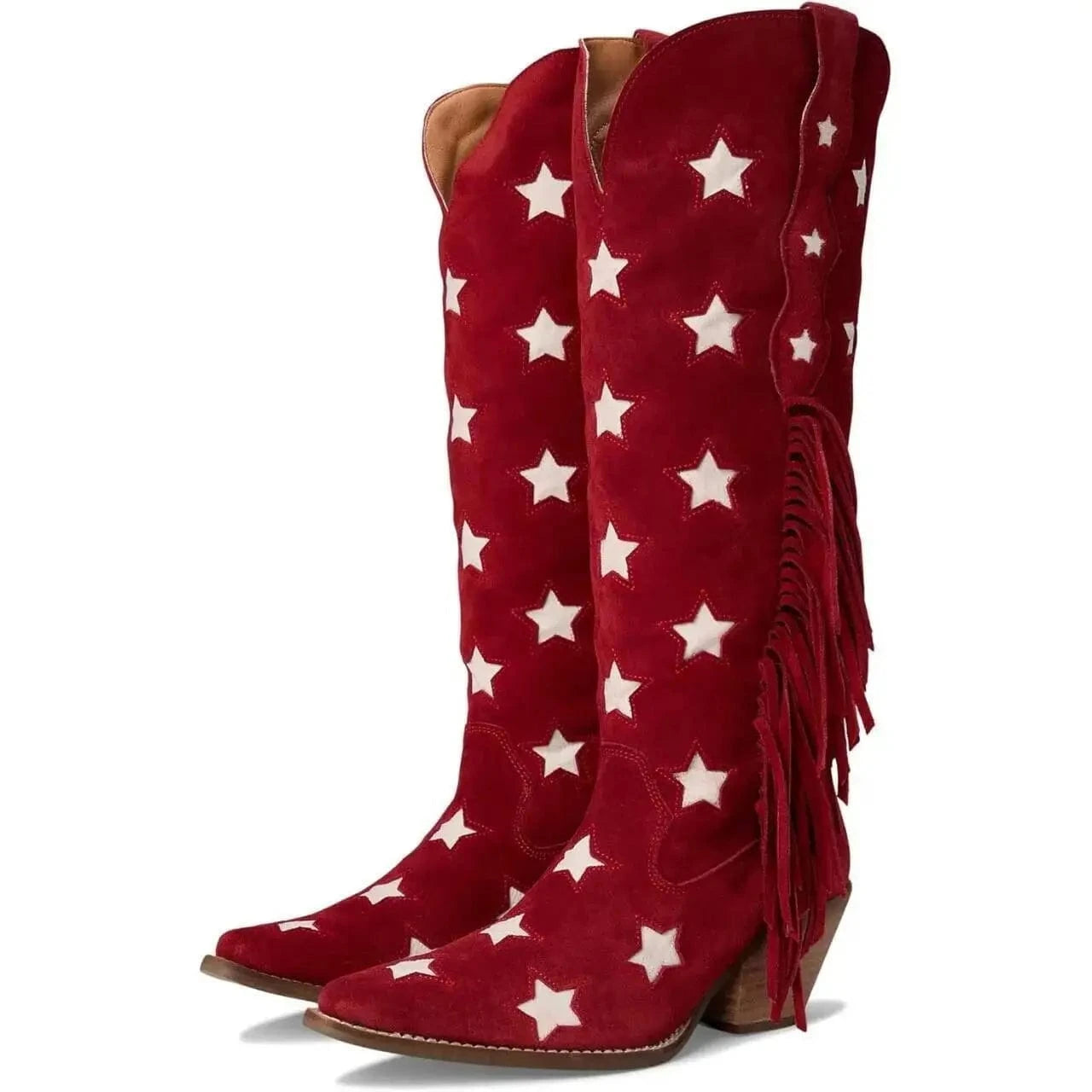 Röda cowboy boots