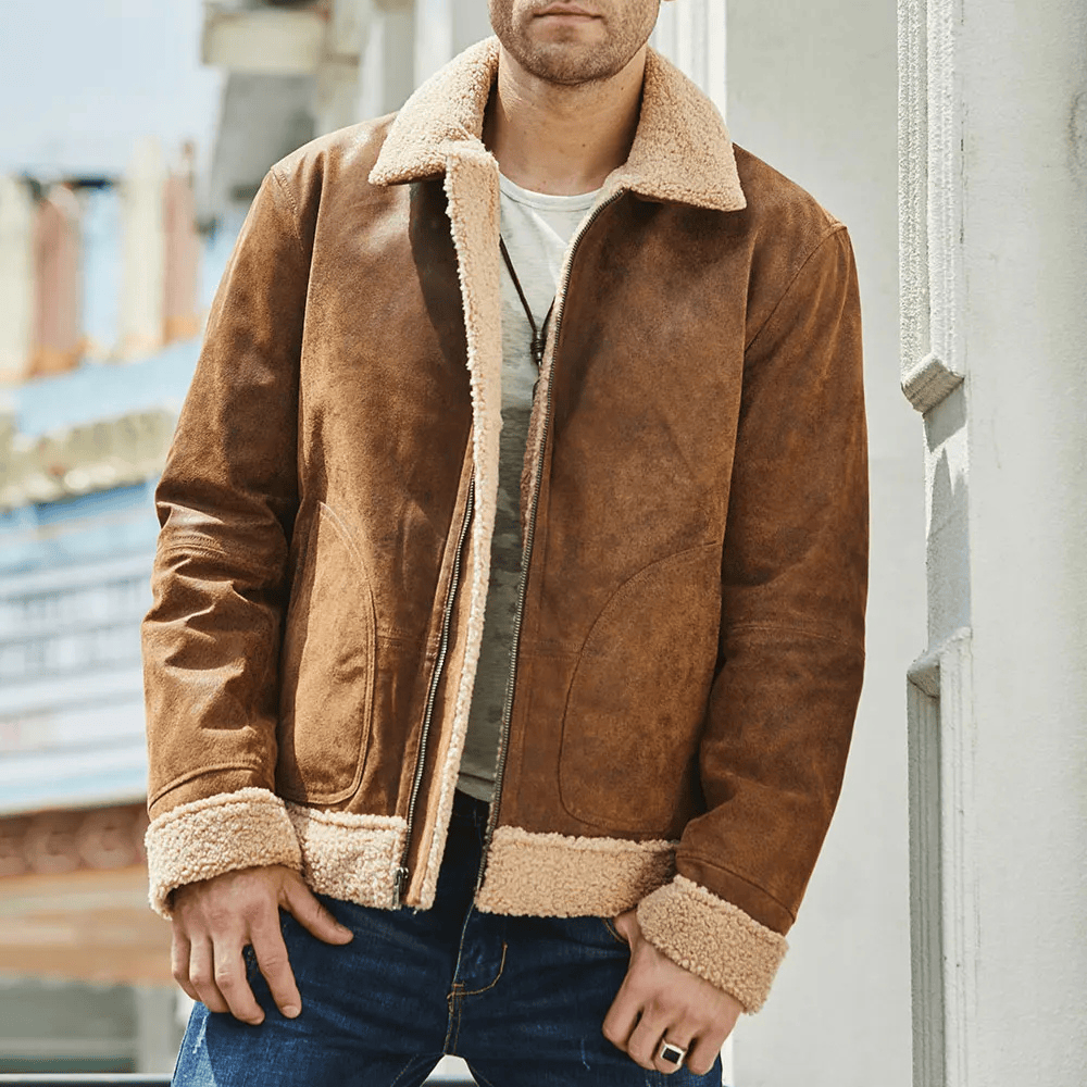 Shearling jacka man