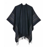 Sjal poncho Svart / One Size