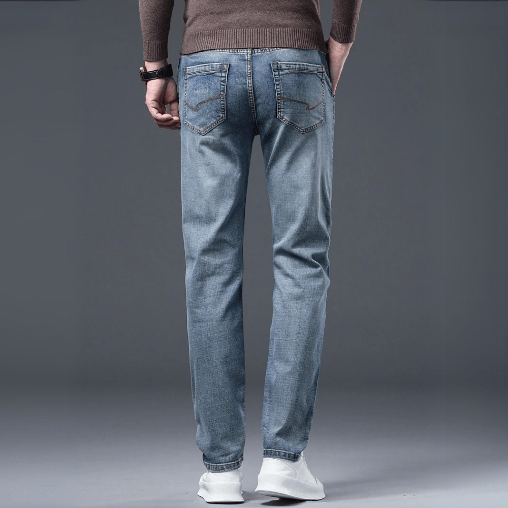 Slim fit stretchjeans för herr