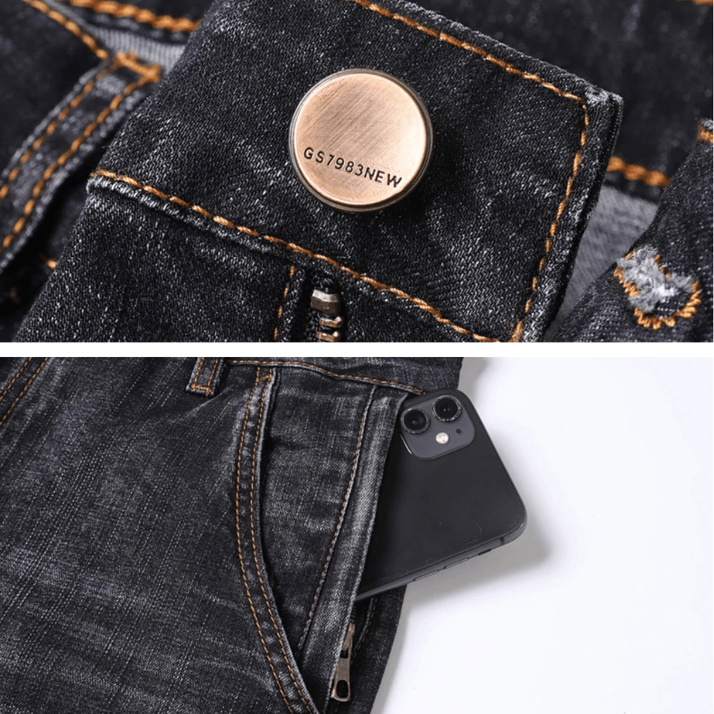 Slim fit stretchjeans för herr