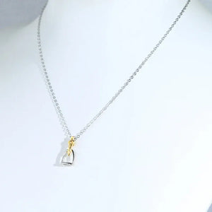 Stigbygel Halsband i silver Silver och guld / 41 cm med 5cm