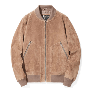 Suede jacka herr Kognac / S