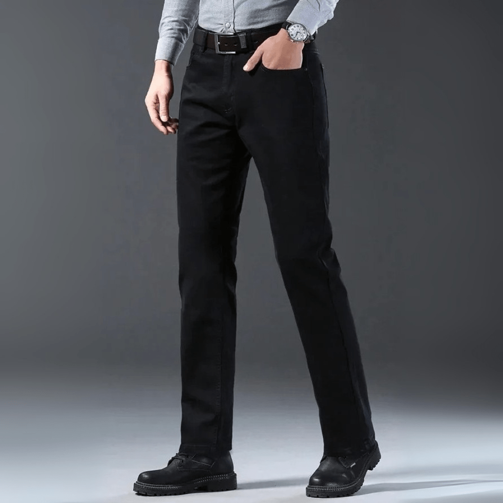Svarta jeans herr straight