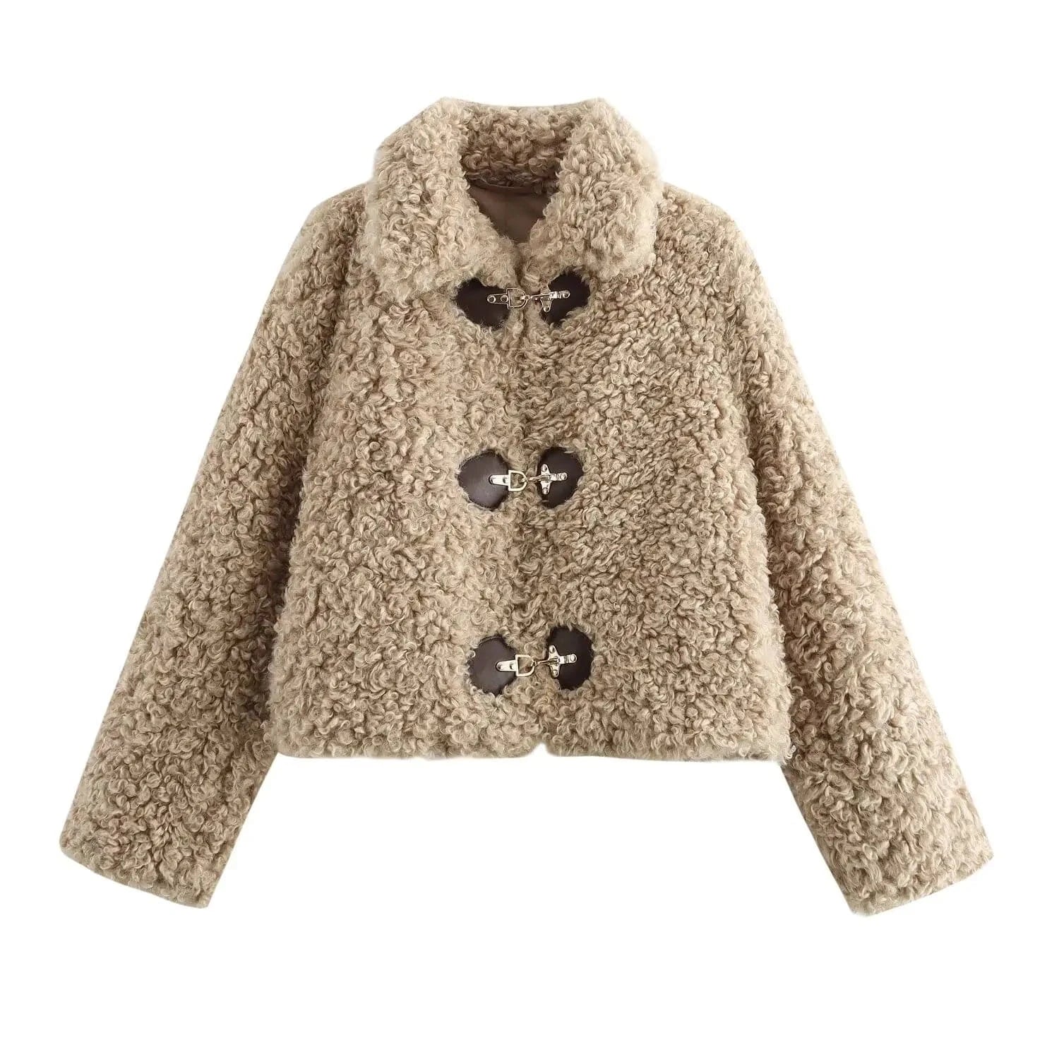 Teddy jacka dam beige Beige / XS