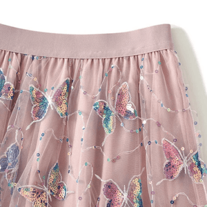Tyllkjol med glittrande fjärilar