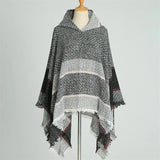 Varm poncho dam Grå / One Size