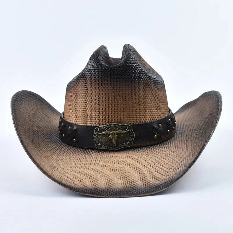 Vintage Cowboyhatt Mörkbeige / 58cm