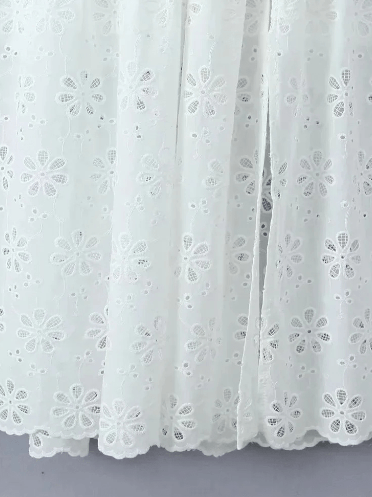 Vit klänning broderi anglaise