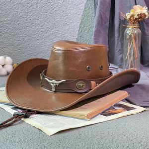 Western Cowboyhatt i Konstläder Brun02 / 56-58cm