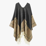 Western poncho Stjärna khaki / One Size