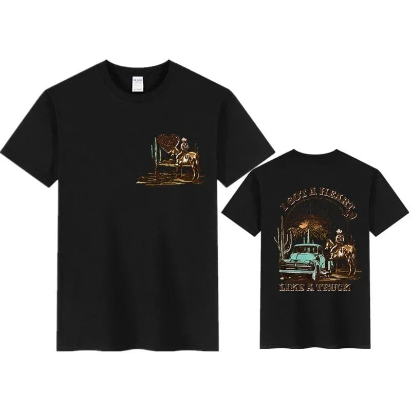 Western T-shirt för dam "I Got a Heart Like a Truck"