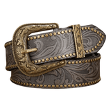 Westernbälte antikspänne Grå / 120cm